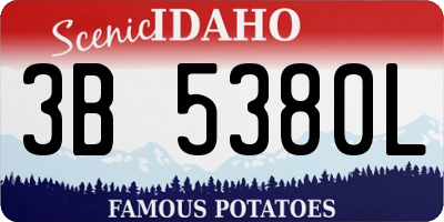 ID license plate 3B5380L