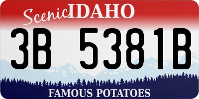 ID license plate 3B5381B