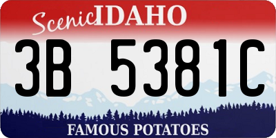 ID license plate 3B5381C