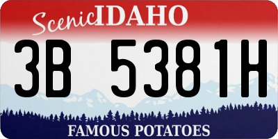 ID license plate 3B5381H