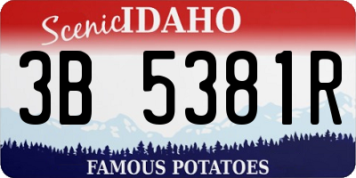 ID license plate 3B5381R