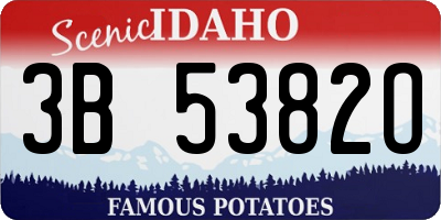 ID license plate 3B5382O