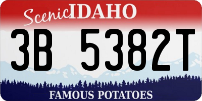ID license plate 3B5382T