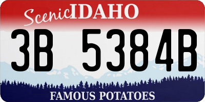 ID license plate 3B5384B