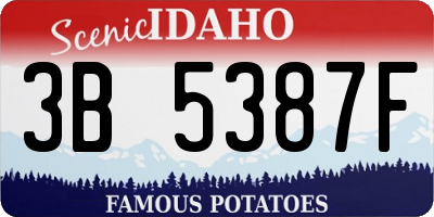ID license plate 3B5387F