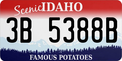 ID license plate 3B5388B