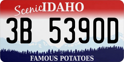 ID license plate 3B5390D