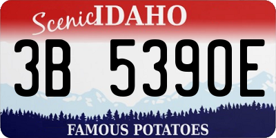 ID license plate 3B5390E