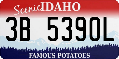 ID license plate 3B5390L
