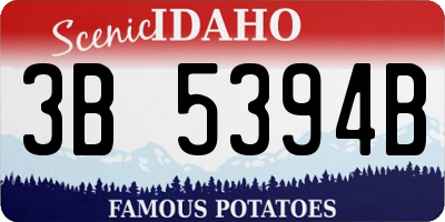 ID license plate 3B5394B