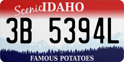 ID license plate 3B5394L