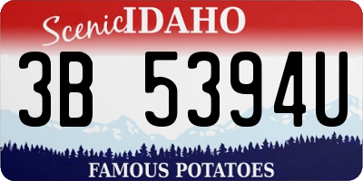 ID license plate 3B5394U