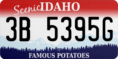 ID license plate 3B5395G