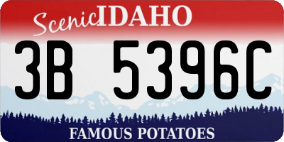 ID license plate 3B5396C