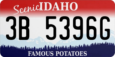 ID license plate 3B5396G