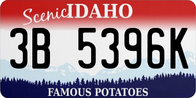 ID license plate 3B5396K