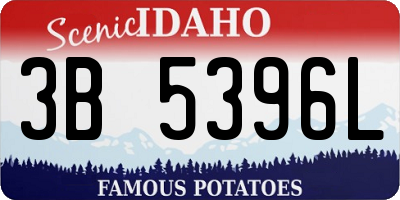 ID license plate 3B5396L