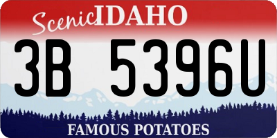 ID license plate 3B5396U