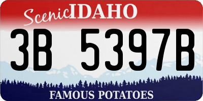 ID license plate 3B5397B
