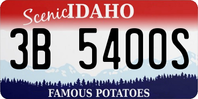 ID license plate 3B5400S