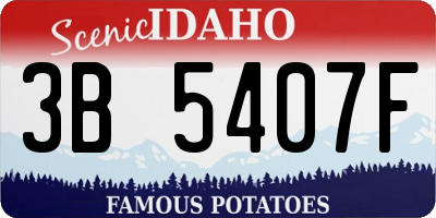 ID license plate 3B5407F