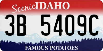 ID license plate 3B5409C