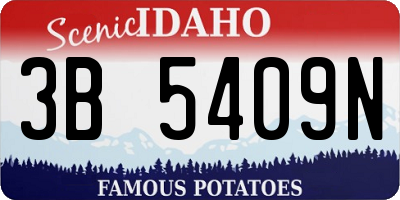 ID license plate 3B5409N