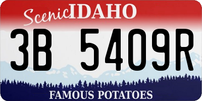 ID license plate 3B5409R