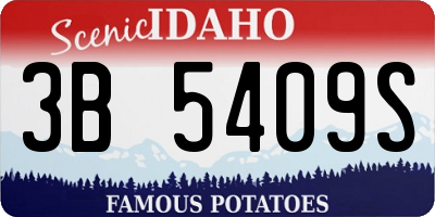 ID license plate 3B5409S
