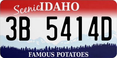 ID license plate 3B5414D