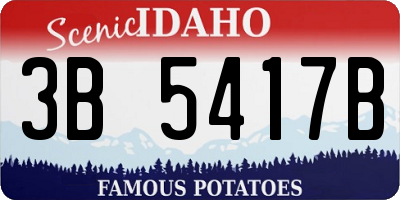ID license plate 3B5417B