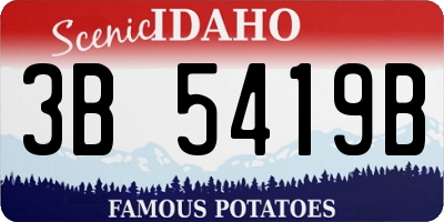 ID license plate 3B5419B