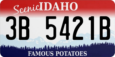 ID license plate 3B5421B