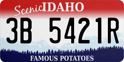 ID license plate 3B5421R