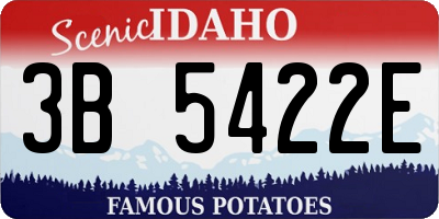 ID license plate 3B5422E