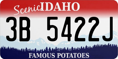 ID license plate 3B5422J