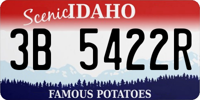 ID license plate 3B5422R