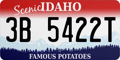 ID license plate 3B5422T