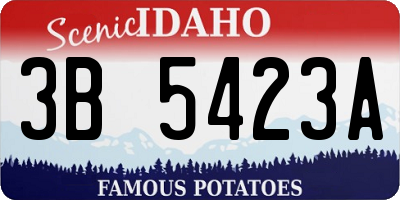 ID license plate 3B5423A