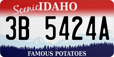 ID license plate 3B5424A