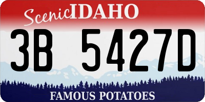 ID license plate 3B5427D