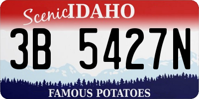 ID license plate 3B5427N
