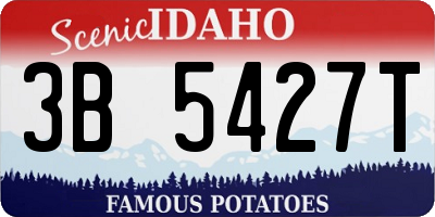 ID license plate 3B5427T