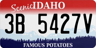 ID license plate 3B5427V
