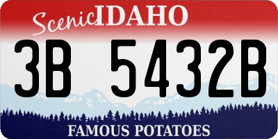 ID license plate 3B5432B