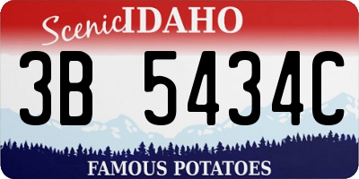 ID license plate 3B5434C