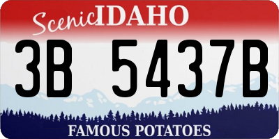 ID license plate 3B5437B