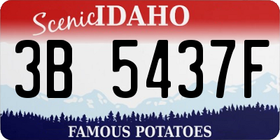 ID license plate 3B5437F