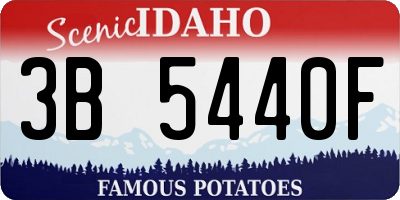 ID license plate 3B5440F