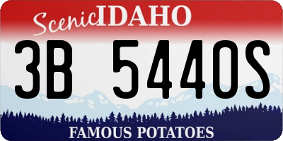 ID license plate 3B5440S